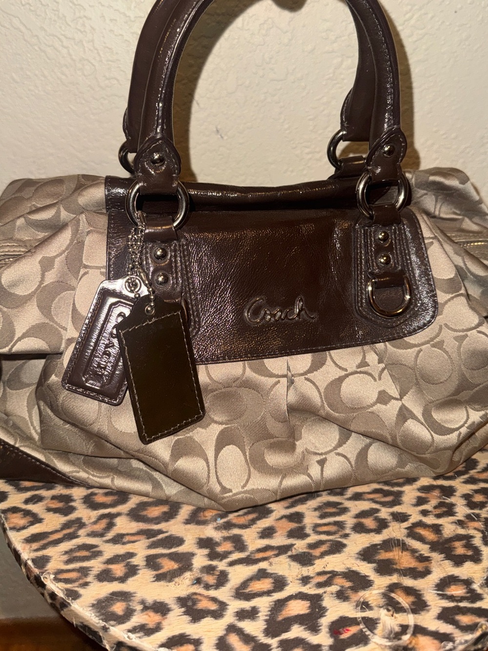 Coach Ashley Bag Patent Trim